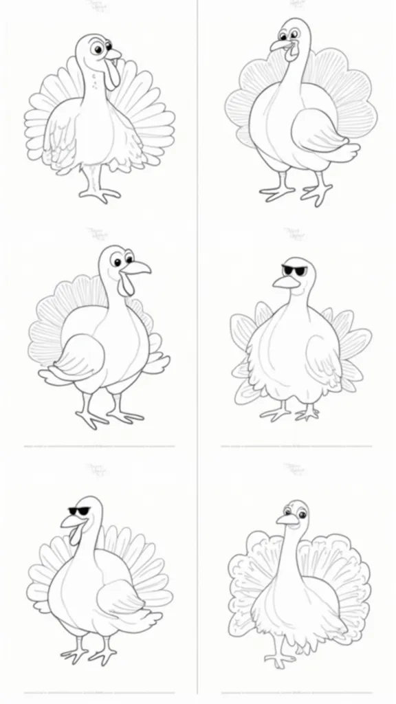 turkey color pages free